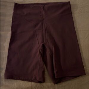 Maroon Biker Shorts
